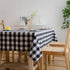 Aquazolax Weights Boho Tableclothes Buffalo Checkered Cloth Tablecloth for Rectangle Tables 6ft Long Black and White Table Cover, 54" x 72", Black...