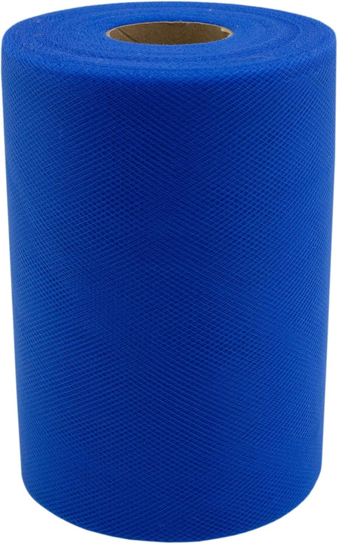 Tulle Fabric Roll | 6” by 100 Yards | Polyester Spool for Crafts Decorations Tutu Weddings Costumes Skirts Parties and More – by Craft Forge (Blue...