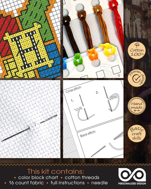 Personalized.Design Cross-Stitch Kit of Bookmark “HP: Hogwarts Sorting Hat”...
