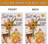 Hexagram Welcome Fall Garden Flag, Outdoor Fall Decor, Double Sided Burlap Fall Crucifix Pumpkin Sunflower Yard Flags, Autumn Fall Outside Farmhou...