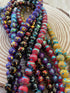 Linpeng 8mm Glass Beads Round Bulk for Bracelet, DIY Jewelry Supplies, Gift for Beader, 300 Beads Multi-Colors, Small...