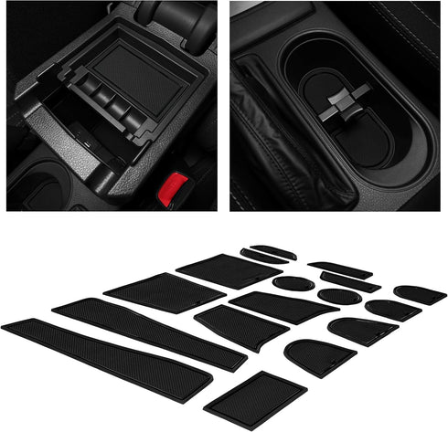CupHolderHero Fits Subaru Forester 2014-2018 Accessories - Premium Custom Non-Slip Anti-Dust Cup Holder Inserts, Center Console Liners, Door Pocke...
