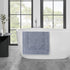 Jean Pierre - Stonewash Racetrack Bath Rug, Cotton, Premium Bathroom Decor, Machine Washable, Highly Absorbent, Measures 17" x 24", Washed Blue...