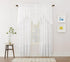 No. 918 Alison Floral Lace Sheer Rod Pocket Curtain Panel, 58" x 72", White...