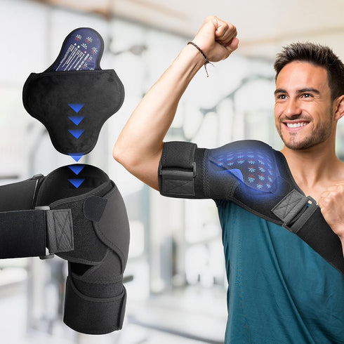 Shoulder Brace for Men Both Left and Right Arm | Pain Relief Torn Rotator Cuff Compression Support Sleeve Dislocation Stability Immobilizer Stabil...
