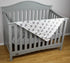 Dear Baby Gear Deluxe Baby Blankets, Custom Minky Print, Grey Arrows on Confetti, Grey Minky Dot...