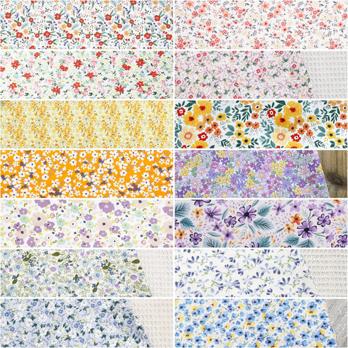 42-10" Quilting Cotton Fabric Bundles Printed Floral Craft Fabric Precut 100% Cotton Layer Cake Fabrics Quilting Squares for Any DIY Sewing Crafts...