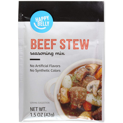 Amazon Brand - Happy Belly Beef Stew Seasoning Mix, vegetarian, 1.5 ounce (Pack of 12)...