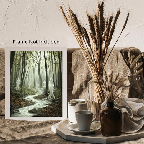 Posterizer 1 pcs-hunting mystical forest with creepy creatures 2-Gothic Art-Landscape & Nature Art-Living Room Bedroom Decor- unframed wall art...