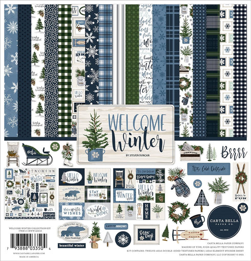 Carta Bella Welcome Winter Collection kit, Multi...