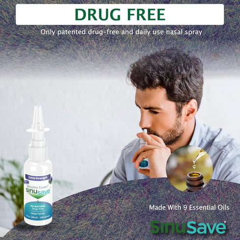 Extra Strength/All-Natural, Drug-Free, Nasal Wash & Allergy Spray/Sinus Spray for Fast Relief from Nasal Congestion - 1 oz...