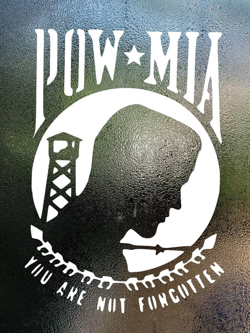 POW MIA "You are Not Forgotten" Custom Stencil, Reusable & Sturdy, 8.5" x 11" for Memorial Art, Crafts & DIY Projects...