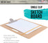 U.S. Art Supply 11" x 17" Artist Sketch Tote Board - Great for Classroom, Studio or Field Use...