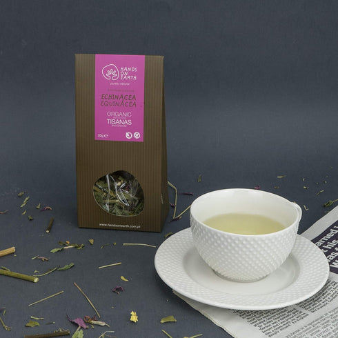 Hands on Earth Organic Echinacea Tea 2x25g (0.88oz) / Loose Leaves/Serves 48 Cups (Pack of 2)...