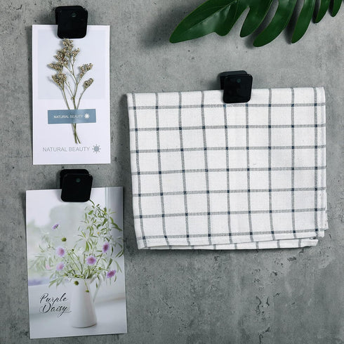 Self Adhesive Clips, Wall Clips, Shower Curtain Clips, Photo Clips for Paper Flag Hanger Double-Sided Adhesive Spring Clips for Teachers, Poster H...