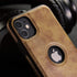 Retro Leather Case for iPhone 11 Anti-Knock Back Cover Soft TPU Business Shell Phone Case (Brown, for iPhone 11)...