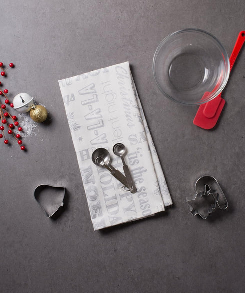 DII Christmas Dish Towels Decorative Metallic Holiday Kitchen Towel Set, 18x28, Silver Collage, 2 Count...