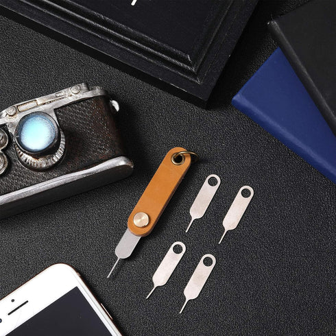 Weewooday 20 Pcs Sim Card Removal Tool Universal Sim Card Pin Card Tray Eject Pin Ejector Tool with 1 Detachable Keychain Charm for Smart Phones a...