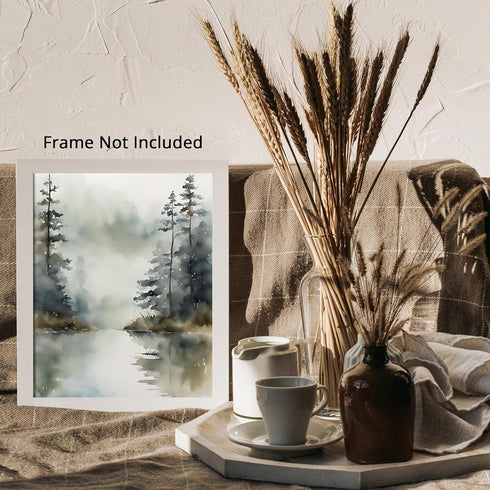 Posterizer 1 pcs- trees and jungle-nature scene style 7-Landscape & Nature Art-Floral Botanical Art- Decor for Home & Office- unframed wall art...