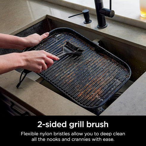 Ninja XSKBRUSHXL Woodfire Outdoor Grill Cleaning Brush, Compatible with All Ninja Woodfire Outdoor Grills (OG700, OG800, and OG900 Series), Non-Sc...