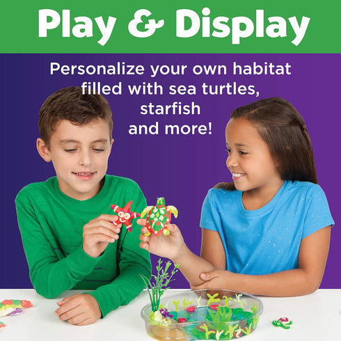 Creativity for Kids Create with Clay Turtle Lagoon – Marine Biology Crafts for Kids - Build a Sea Turtle Habitat with Clay, Multi (6238000) Medium...