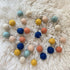 "Arizona" Handmade Wool Felt Ball Garland by Sheep Farm Felt- Coral, Mint, Navy, Mustard, Peach & Cream Felt Ball Garland, Pom Pom Garland. 1 inch...