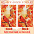 2 Pack Fall Thanksgiving Pumpkin Garden Flag Halloween 12 x 18 Inch Double Sided Vertical Burlap Cardinals Bird Fall Garden Flag for Seasonal Holi...