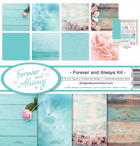 Reminisce Forever and Always Collection Scrapbook and Card Kit, White...