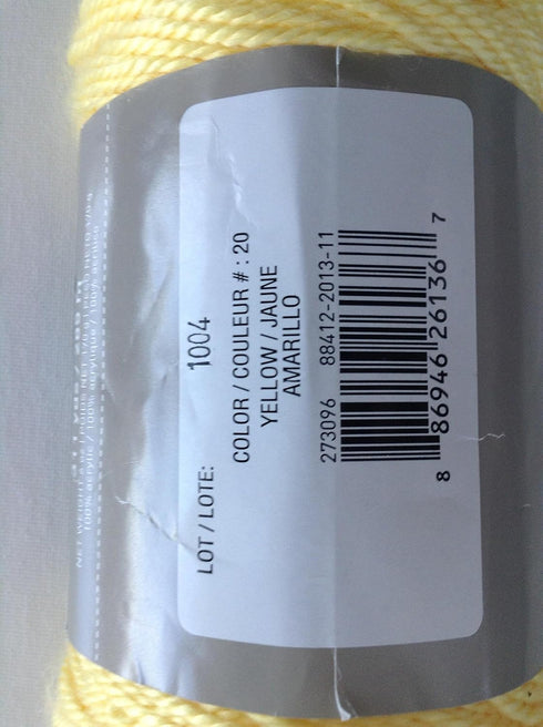 Loops & Threads Soft & Shiny Yarn, 1 Ball, Yellow, 6 Ounces......