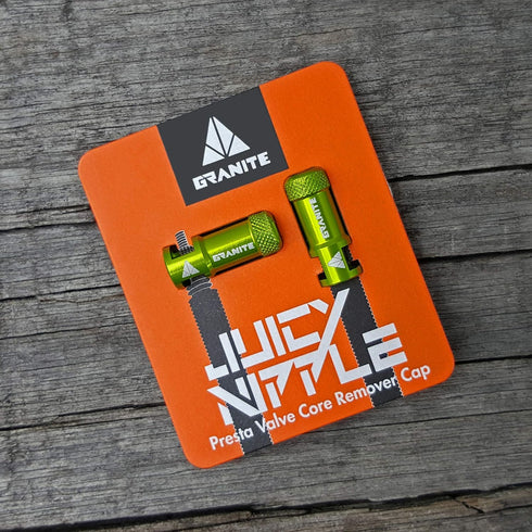 Granite Juicy Nipple Valve Cap with Valve Core Removing Function, Easy to Use Bike Tire Caps Dust Covers, Durable Alloy Tire Valve Cap (Oil Slick)...