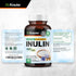 BIO KRAUTER Inulin Powder Capsules - Inulin Prebiotic Fiber 1200 mg Strength - 100 Count - Pure Soluble Fiber Supplements - Chicory Root Fiber Cap...