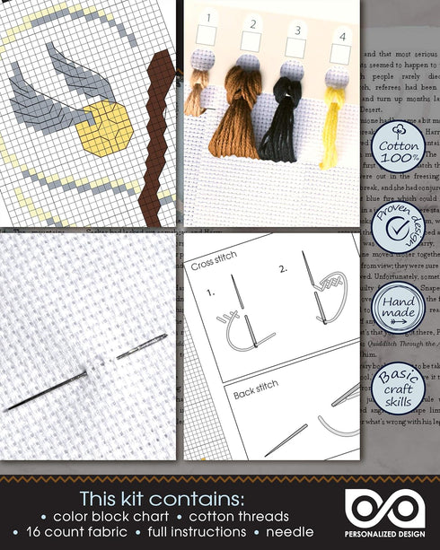 Cross Stitch Kit “Quidditch” - Hand Embroidery Bookmark......