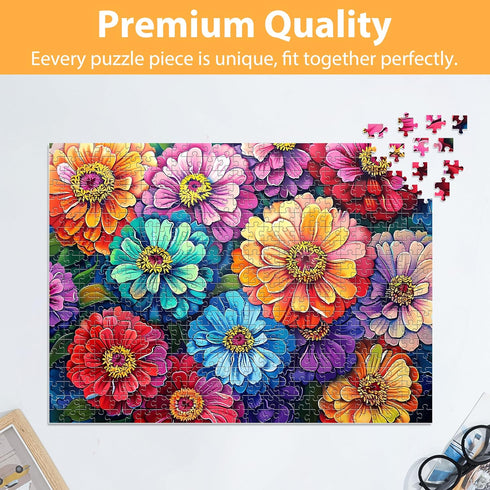 500 Piece Puzzle for Adults Puzzle Flowers, Recycled Cardboar Jigsaw Puzzles 500 Pieces Children Elderly, Family Activity Game Great Gift for Mom ...