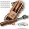 Handcrafted Bread Lame Made of Rich Dark Walnut Wood - Superior Handgrip Design for Easy Use & Clean Cuts - Natural Cork Storage Case with 10 Repl...