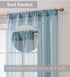 HLC.ME Lauren Semi Sheer Light Filtering Transparent Pocket Top & Back Tab Lightweight Floor Length Window Curtains Drapery Panels Bedroom & Livin...