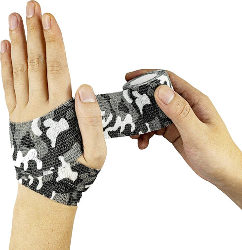 9 Rolls Self Adhesive Wrap Athletic Tape Gauze, Breathable Elastic Cohesive Bandage for Sports Injury & Pet (7 Pcs 2" x 5 Yards + 2 Pcs 1" X 5 Yar...