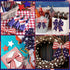XunYee 3 Rolls Patriotic Ribbons American Flag Double Sided Star Striped Wired Ribbon Red Blue White Ribbons for Memorial Day 4th of July Independ...