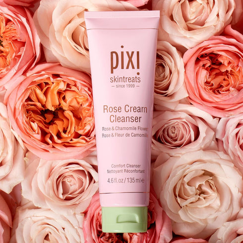 Pixi Beauty Rose Cream Cleanser 135ml |Mineral Rich Soothing and Gentle Cleanser | Rose Flower Oil Moisturizes | Suitable For Sensitive Skin | 4.5...