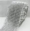2/3 Yard Silver Sew Stitch On Pointed Spike Stud Cone Flatback Punk Rock Trim Mesh Bead Craft(Silver)...