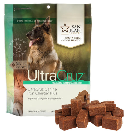 UltraCruz Canine Iron Charge Plus Supplement for Dogs, 60 Tasty Chews...