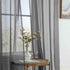 HLC.ME 2 Piece Semi Sheer Voile Light Filtering Window Curtain Grommet Panels for Bedroom, Living Room & Dining Room - Charcoal Grey - 54 W x 72 i...