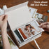 Photo Storage Box 4x6, Linen Photo Box, Memory Box Perfect to Store Your Photo, Pictures, Certificates, Scrapbooking Supplies, Keepsakes and Jewel...