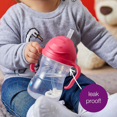 b.box Sippy Cup with Weighted Straw. Drink from any Angle, Leak Proof, Spill Proof, Easy Grip. BPA Free, Dishwasher Safe. For Babies 6m+ to Toddle...