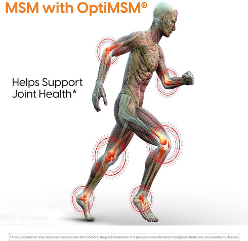 Doctor's Best MSM with OptiMSM, Joint Support, Immune System, Antioxidant and Protein-Building Role, Non-GMO, Gluten Free, 1000 mg, 180 Veggie Cap...