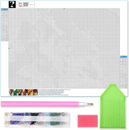 Zariocy 5D Diamond Art Painting Kits Flower, DIY Square Diamond Paint with Diamonds Art by Numbers, Crystal Embroidery Cross Stitch, Canvas for Ho...