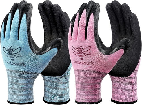 Gardening Gloves - 6 Pair Gardening Gloves for Women/Men, Breathable Natural Latex Garden Gloves with Grip...