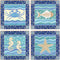 CoasterStone Absorbent Coasters, 4-1/4-Inch, "Coastal Icons", Set of 4...