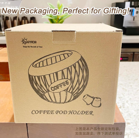 Coffee Pod Holder,K Cup Holders for Counter,Large Capacity Keurig K-cup Organizer, Nespresso Vertuo Coffee Station Organizer,Metal Coffee Pods Sto...