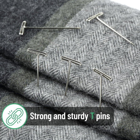 Mr. Pen- T Pins for Sewing, 220 Pack, Assorted Sizes, Wig T Pins for Blocking Knitting...