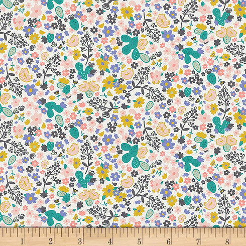 Art Gallery Fabrics Art Gallery Day Trip Winter Field Fabric, Pink...